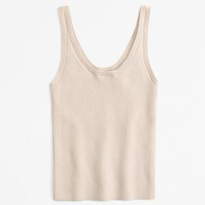 Abercrombie and Fitch Cream Ribbed Tank Top